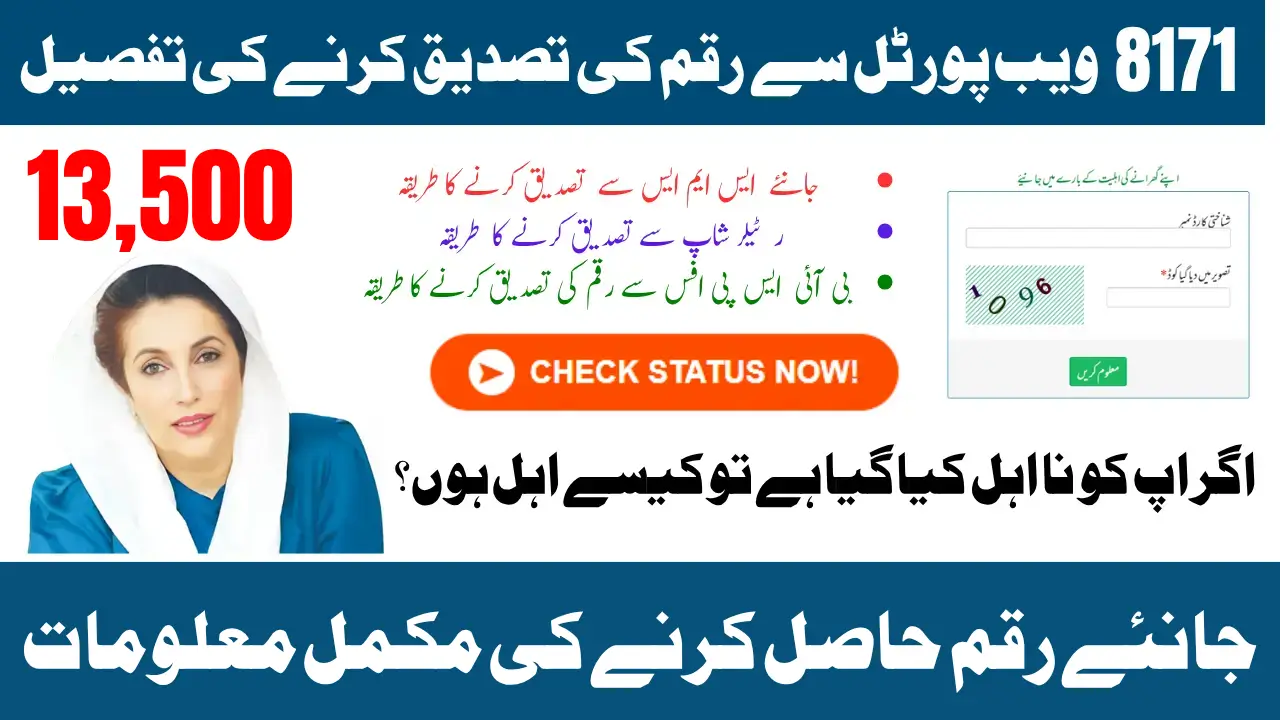 8171 Web Portal CNIC Confirmation 13500 Payment Status 2025 — Complete Guide